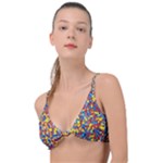 Colorful Lego Texture Lego Bricks Knot Up Bikini Top