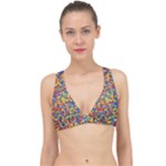 Colorful Lego Texture Lego Bricks Classic Banded Bikini Top