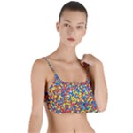 Colorful Lego Texture Lego Bricks Layered Top Bikini Top 