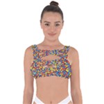 Colorful Lego Texture Lego Bricks Bandaged Up Bikini Top