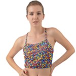 Colorful Lego Texture Lego Bricks Mini Tank Bikini Top