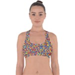 Colorful Lego Texture Lego Bricks Cross Back Hipster Bikini Top 