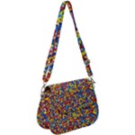 Colorful Lego Texture Lego Bricks Saddle Handbag