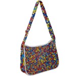 Colorful Lego Texture Lego Bricks Zip Up Shoulder Bag