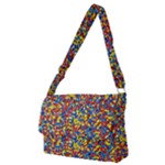 Colorful Lego Texture Lego Bricks Full Print Messenger Bag (M)