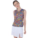 Colorful Lego Texture Lego Bricks Women s Sleeveless Sports Top