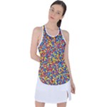 Colorful Lego Texture Lego Bricks Racer Back Mesh Tank Top