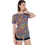 Colorful Lego Texture Lego Bricks Perpetual Short Sleeve T-Shirt