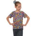 Colorful Lego Texture Lego Bricks Kids  Mesh Piece T-Shirt