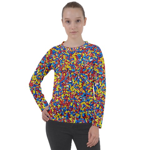 Colorful Lego Texture Lego Bricks Women s Long Sleeve Raglan T