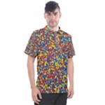 Colorful Lego Texture Lego Bricks Men s Polo T-Shirt