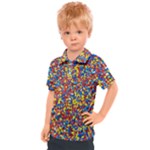 Colorful Lego Texture Lego Bricks Kids  Polo T-Shirt