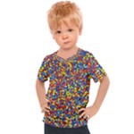 Colorful Lego Texture Lego Bricks Kids  Sports T-Shirt