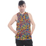 Colorful Lego Texture Lego Bricks Men s Sleeveless Hoodie