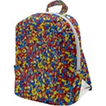 Colorful Lego Texture Lego Bricks Zip Up Backpack