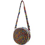 Colorful Lego Texture Lego Bricks Crossbody Circle Bag