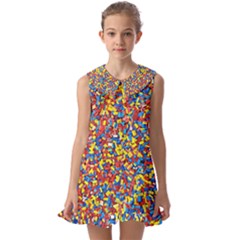 Kids  Pilgrim Collar Ruffle Hem Dress 