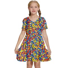 Kids  Short Sleeve Tiered Mini Dress 