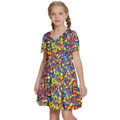 Kids  Short Sleeve Tiered Mini Dress 