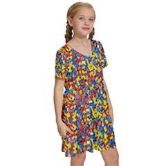 Kids  Short Sleeve Tiered Mini Dress 