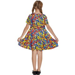 Kids  Short Sleeve Tiered Mini Dress 