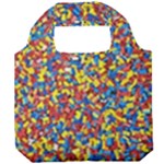 Colorful Lego Texture Lego Bricks Foldable Grocery Recycle Bag