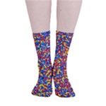 Colorful Lego Texture Lego Bricks Smooth Crew Length Tube Socks