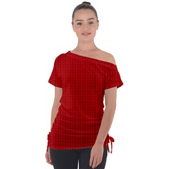 Off Shoulder Tie-Up T-Shirt 