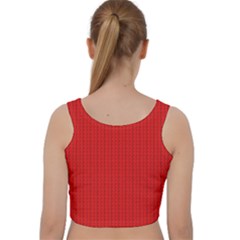 Velvet Racer Back Crop Top 