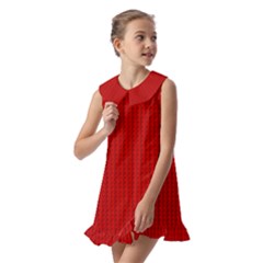 Kids  Pilgrim Collar Ruffle Hem Dress 