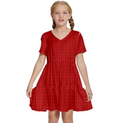 Kids  Short Sleeve Tiered Mini Dress 