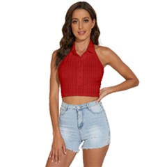 Backless Halter Cami Shirt 