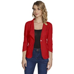 Women s One-Button 3/4 Sleeve Short Jacket 