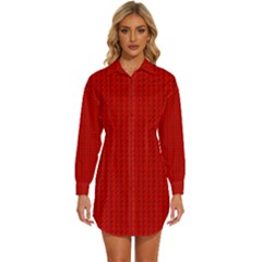 Womens Long Sleeve Shirt Dress 