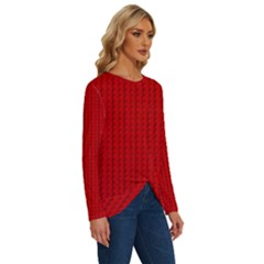 Long Sleeve Crew Neck Pullover Top 