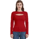 Women s Cut Out Long Sleeve T-Shirt 