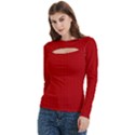 Women s Cut Out Long Sleeve T-Shirt 