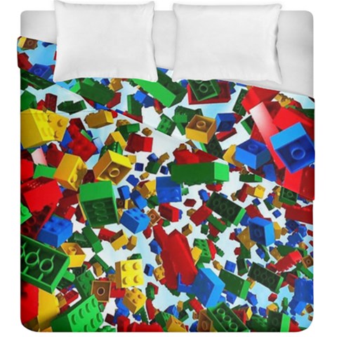 Falling Lego Bricks, Desenho Duvet Cover Double Side (King Size) from ArtsNow.com