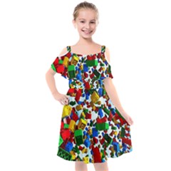 Kids  Cut Out Shoulders Chiffon Dress 