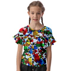 Kids  Cut Out Flutter Sleeves 