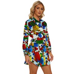 Womens Long Sleeve Shirt Dress 