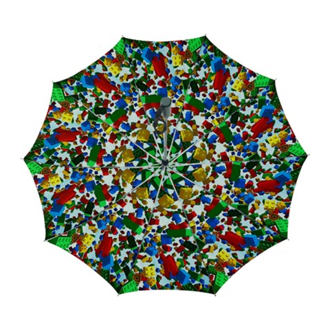 Falling Lego Bricks, Desenho Automatic Folding Umbrella with Case (Large) from ArtsNow.com