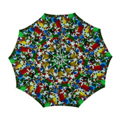 Falling Lego Bricks, Desenho Automatic Folding Umbrella with Case (Large) from ArtsNow.com