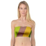 Autumn Harmony Geometric Style Print  Bandeau Top