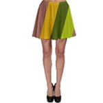 Autumn Harmony Geometric Style Print  Skater Skirt