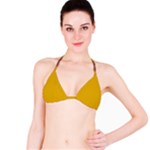 Autumn Harmony Geometric Style Print  Classic Bikini Top