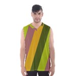 Autumn Harmony Geometric Style Print  Men s Basketball Tank Top