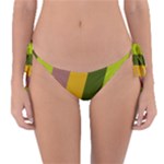 Autumn Harmony Geometric Style Print  Reversible Bikini Bottoms