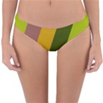 Autumn Harmony Geometric Style Print  Reversible Hipster Bikini Bottoms