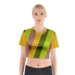 Autumn Harmony Geometric Style Print  Cotton Crop Top